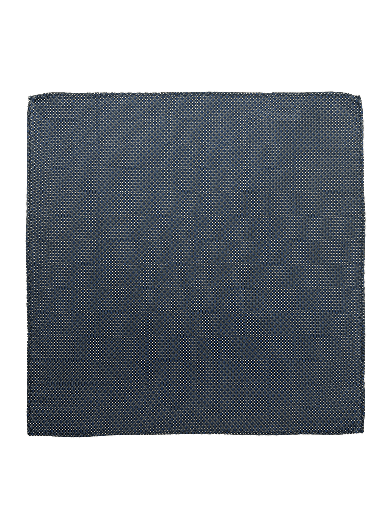 Blue Grey Woven Pocket Square
