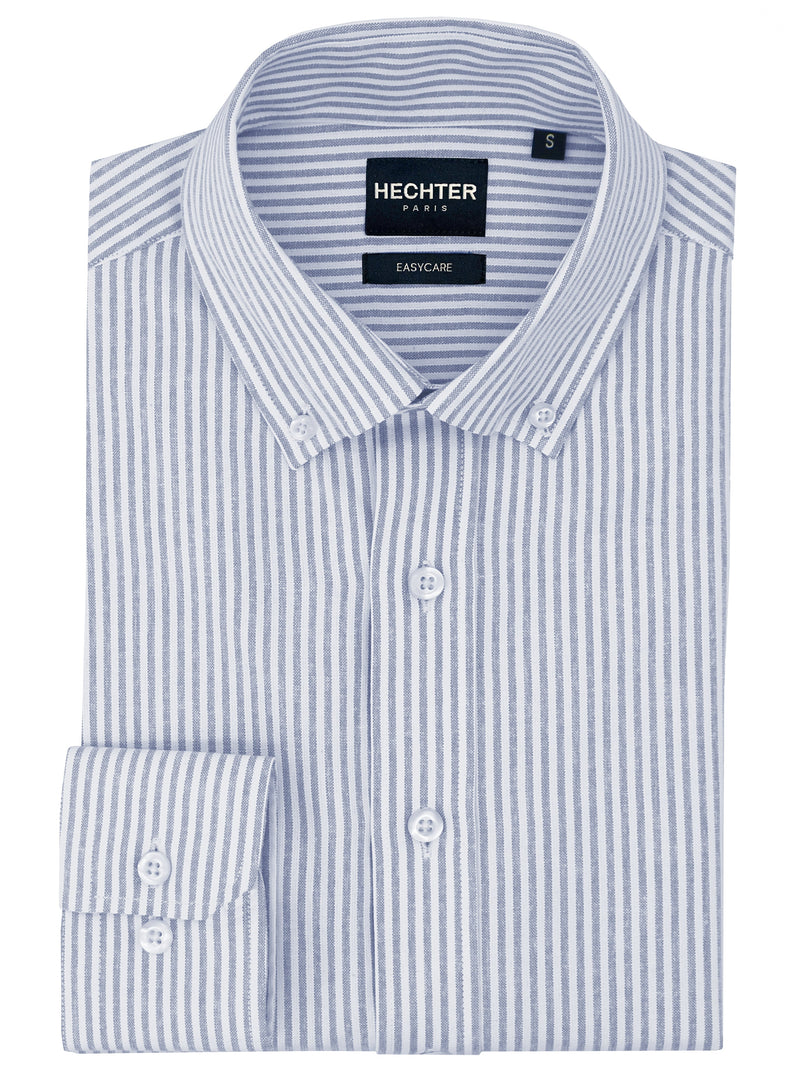 Blue Button Down Striped Shirt