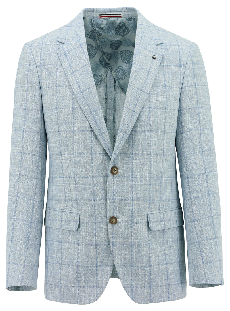 Lazio Light Blue Checked Sports Jacket