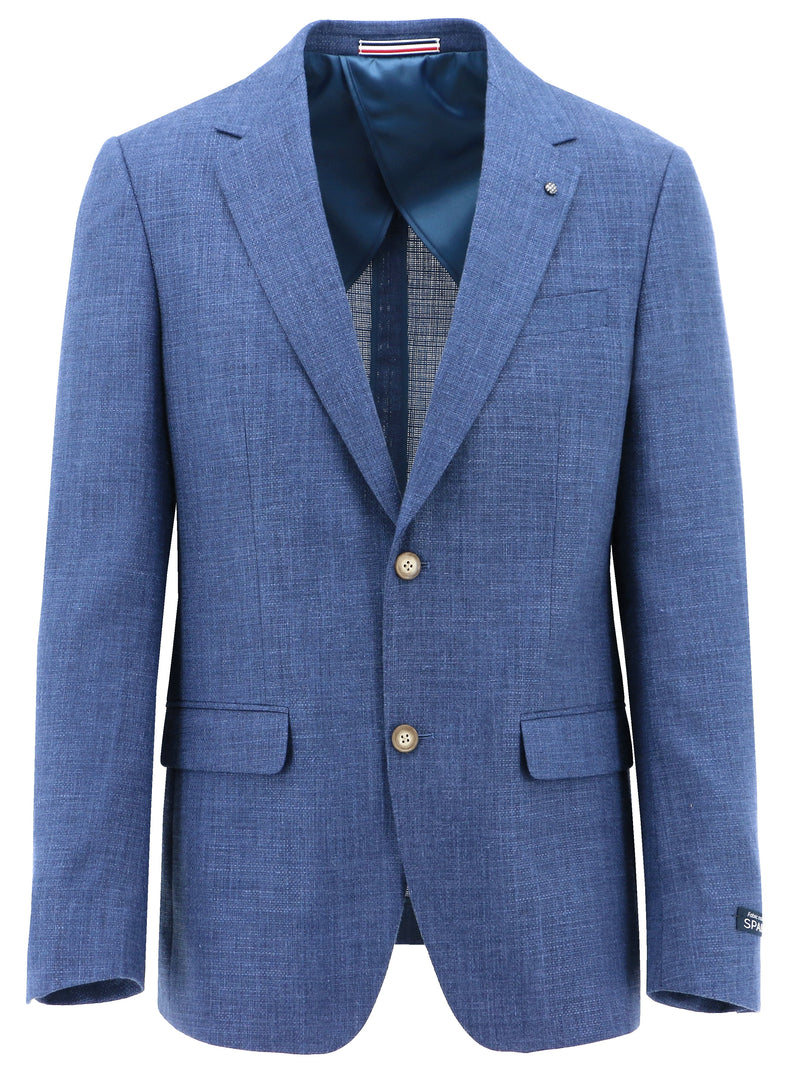 Lazio Blue Linen Blend Sports Jacket