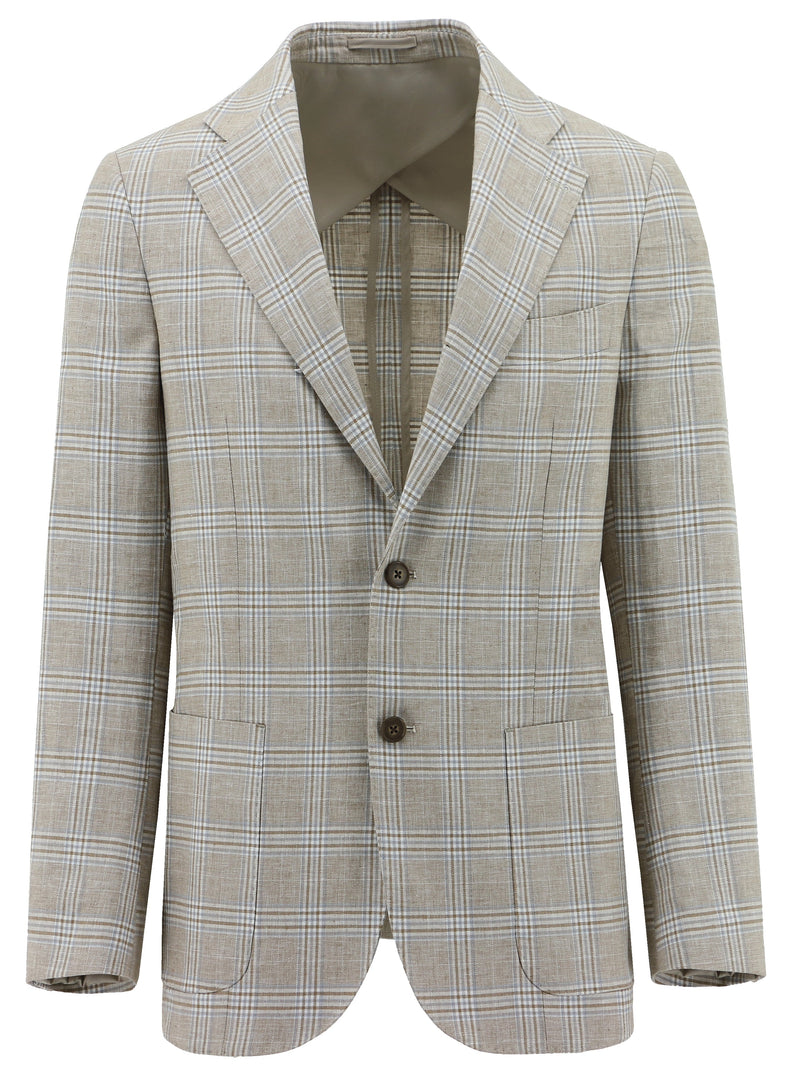 Genoa Beige Checked Sports Jacket