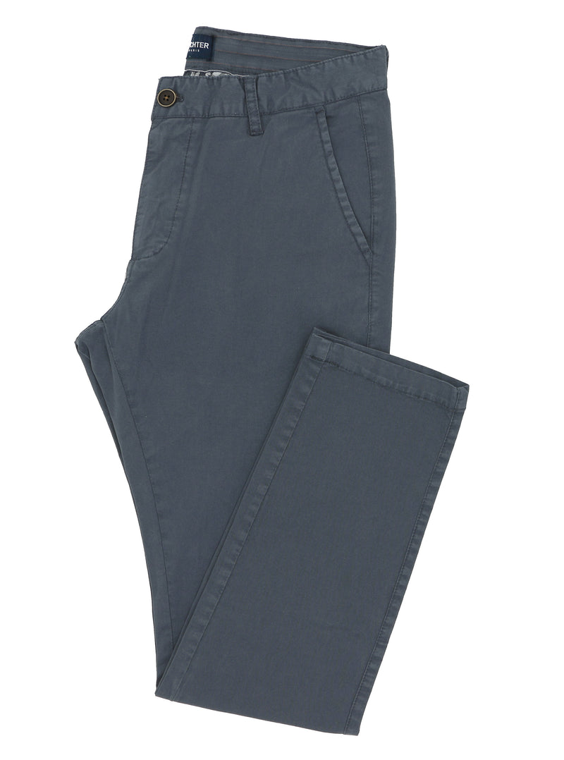 Jules Blue Grey Slim Chino