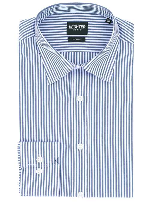 Jacque Business Blue Striped Shirt