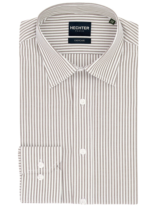 Liberty Business Brown Striped Shirt