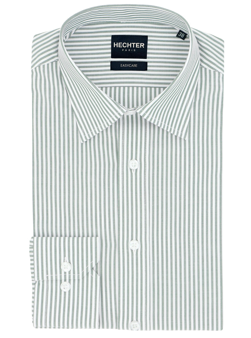 Liberty Business Green Striped Shirt